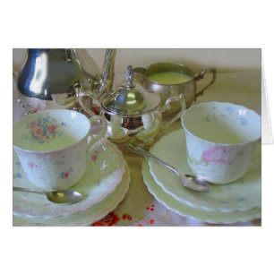 Cartão chá para dois