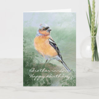 Cartão Chaffinch Bird Happy Birthday Brother-in-Law