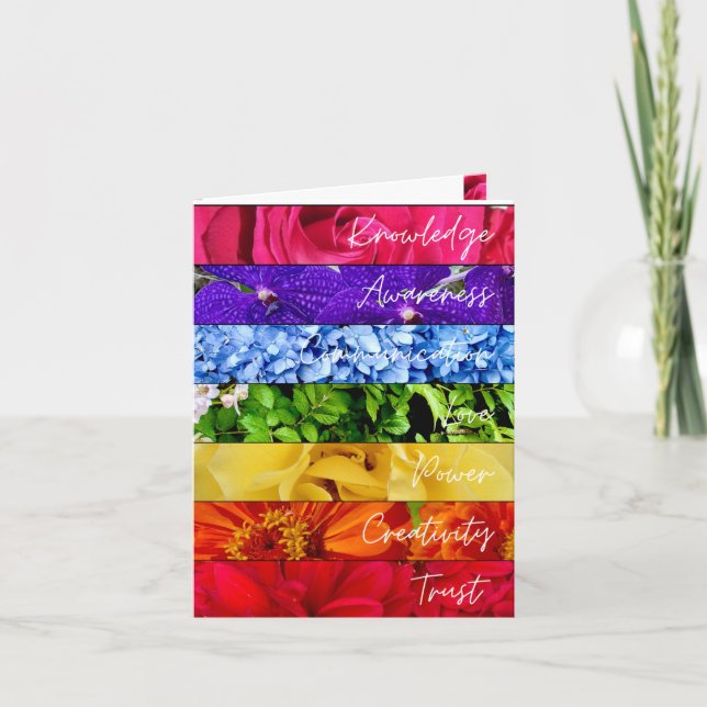 Cartão Chakra Blooms (Frente)