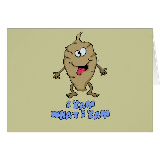 Cartão Chalaça engraçada - Yam de I que Yam de I (Frente Horizontal)