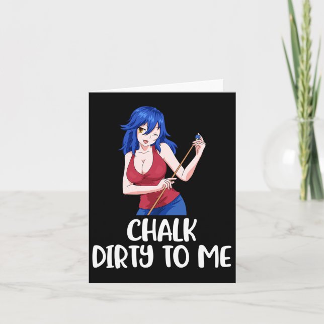 Cartão Chalk Dirty To Me Billiards (Frente)