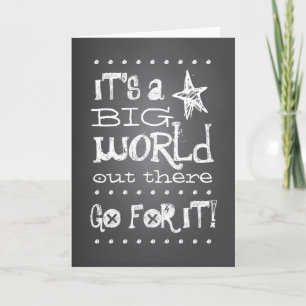 Cartão Chalkboard Graduate Go For It Congratulation Card