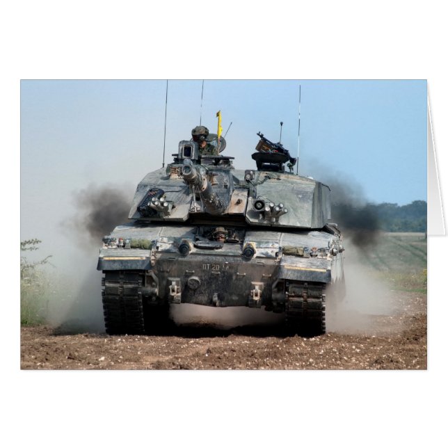 Cartão Challenger 2 Principal Tanque de Batalha (MBT) Exé (Frente Horizontal)