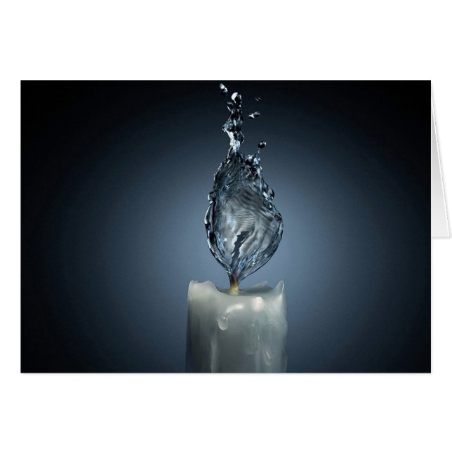 Cartão Chama de água (Frente Horizontal)