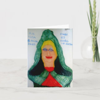 Cartão Chama de Notecard de uma mulher (gaélico irlandês)