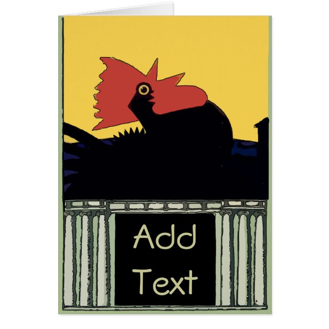 Cartão Chamada da manhã do galho (Frente)