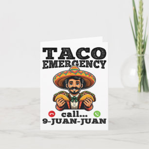 Cartão Chamada De Emergência De Taco Engraçado 9 Juan Par