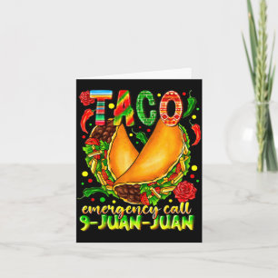 Cartão Chamada de emergência Taco 9 juan juan engraçado c