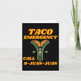 Cartão Chamada de Emergência Taco 9 Juan Juan Mulher Mexi