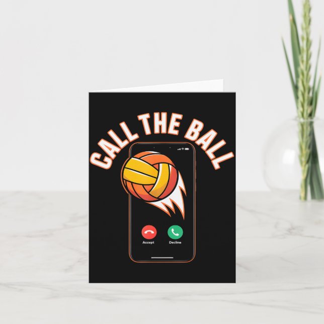 Cartão Chamada Engraçada A Bola Volei Bola de Leopardo Mã (Frente)