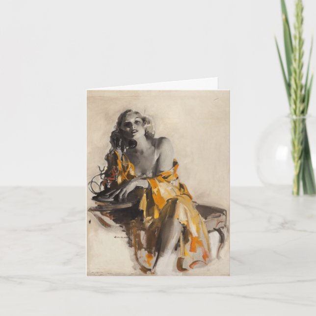 Cartão Chamada Vintage, Aniversário (Frente)