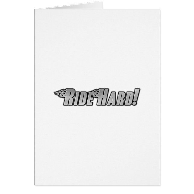 Cartão Chamas da motocicleta - duro do passeio (Frente)