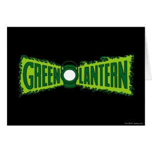 Cartão Chamas do logotipo verde