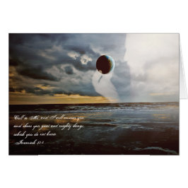 Cartão Chame-me o verso cristão Encouragment da bíblia do