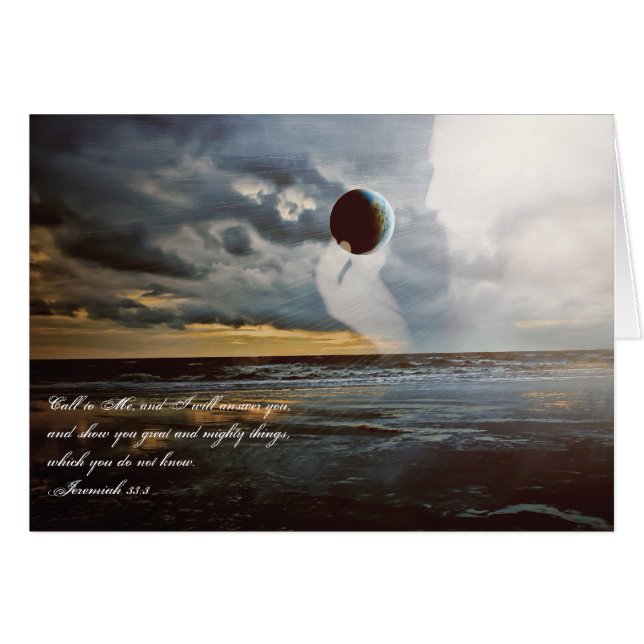 Cartão Chame-me o verso cristão Encouragment da bíblia do (Frente Horizontal)