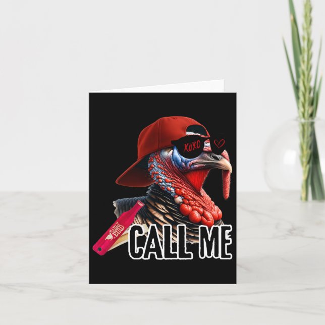 Cartão Chame-me Turquia Caçador Foco Foco Foco Foco Turco (Frente)