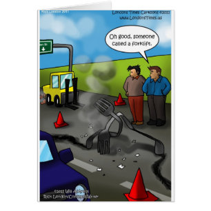 Cartão Chame um garfo Engraçado Presente Camisetas Mogas 