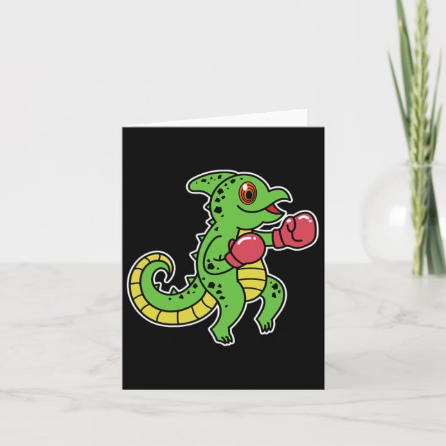 Cartão Chameleon faz boxing (Frente)