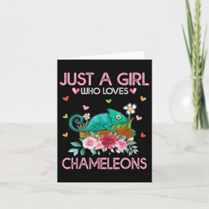 Cartão Chameleon Lover Women Oferece Apenas Uma Menina Qu