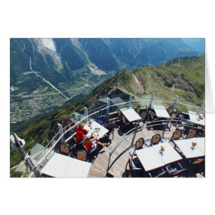 Cartão Chamonix no vale, Alpes franceses