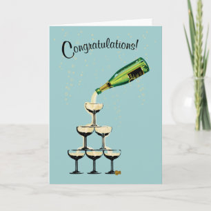 Cartão Champagne Congratulations card