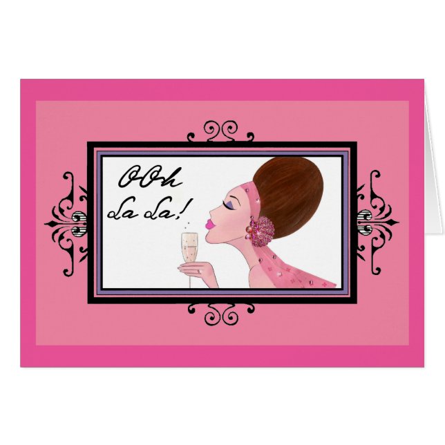 Cartão Champagne DIVA (Frente horizontal)