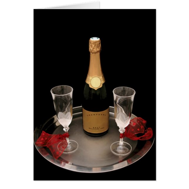 Cartão Champagne para dois (Frente)