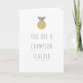 Cartão Champion Teacher Phonics Greeting Card
