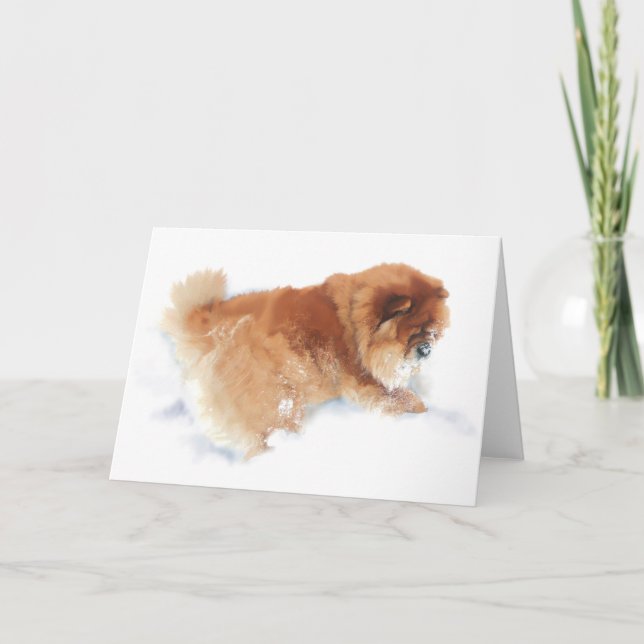 Cartão CHANCE MAKING SNOW ANGELS card (Frente)