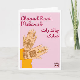 Cartão Chand Raat Mubarak - Henna