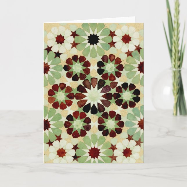 Cartão 'Changing Seasons' Islamic geometry greeting card (Frente)