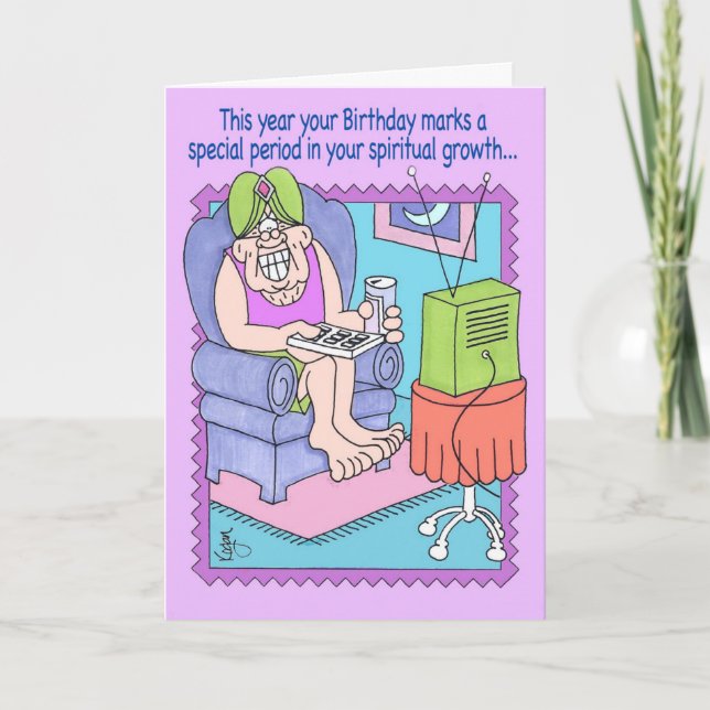 Cartão CHANNEL SURFING Birthday Card (Frente)