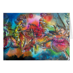 CARTÃO CHANSON DE ROLAND/ COMBATE DE KNIGHTS NO TURNO