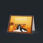 Cartão Chanukah Inglês Springer Spaniel Menorah<br><div class="desc">Lembrar a família e os amigos durante a temporada de Chanukah é uma maneira maravilhosa de manter contato com as pessoas que você ama e se importa. Criei com amor e cuidado estes cartões Chanukah para cães e tenho a certeza de que qualquer pessoa que ame cães ficará encantada em...</div>