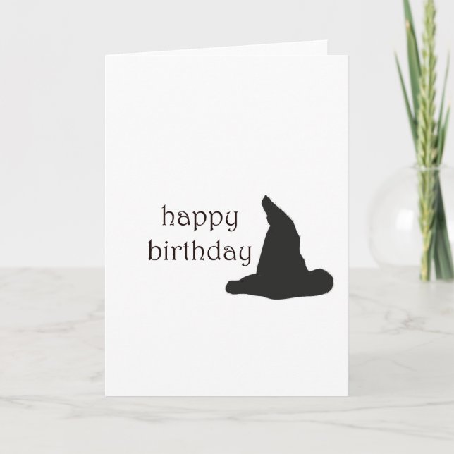 Cartão chapéu das bruxas do feliz aniversario (Frente)