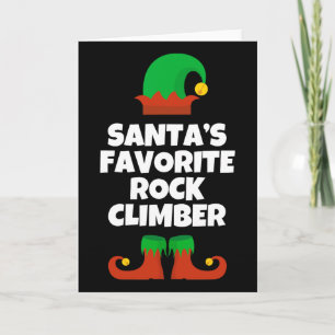 Cartão Chapéu de Climber de Pedra Favorito do Papai Noel