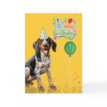 Chapéu de festa de aniversário amarelo do cão Blue