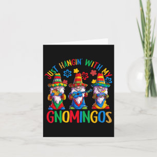 Cartão Chapéu de Gnome Mexicano Gnomingos 3 Gnomos Cinco 