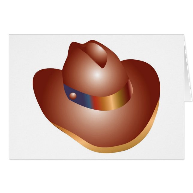 Cartão Chapéu do Cowboy Mexicano (Frente Horizontal)