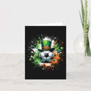 Cartão Chapéu Duende Futebol Trevo Irlandês Patricks