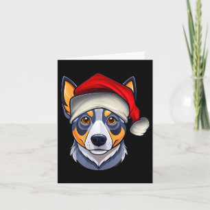 Cartão Chapéu engraçado de Papai Noel, pijama de Natal, c