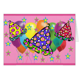 Cartão Chapéus do Partido Birthay