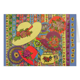 Cartão Chapéus do tempo do chá