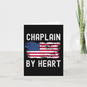 Cartão Chaplain Usa Flag Profissão Retroativa