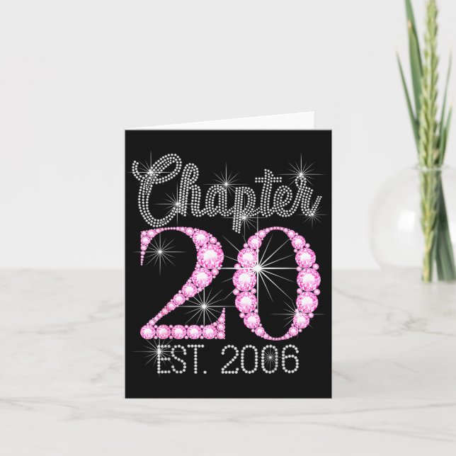 Cartão Chapter 20 Est 2006 Happy 20th Birthday Gift  (Frente)
