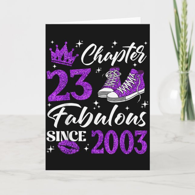 Cartão Chapter 23 Fabulous Since 2003 23rd Birthday Women (Frente)