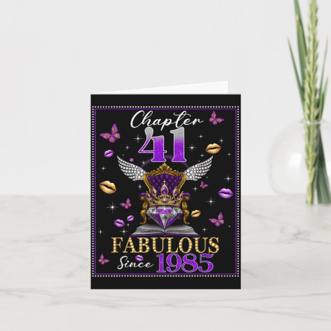 Cartão Chapter 41 Fabulous Since 1985 41st Birthday Women (Frente)