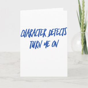 Cartão Character Defects Recovery Sober Drunk