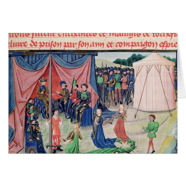 Cartão Charlemagne e seus barons que enchanted (Frente Horizontal)