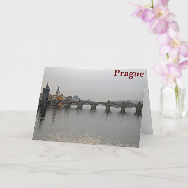 Cartão Charles Bridge, Praga (Orquídea)